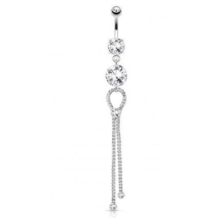 Navlepiercing med Bolo Slips-anheng