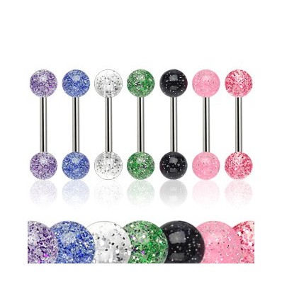 Tungepiercing med glitterkule
