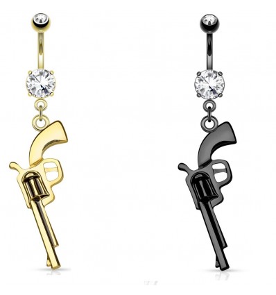 Navlepiercing med revolver