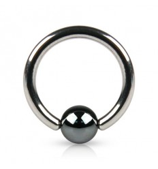 Kulering med Hematite Ball