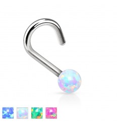 Nesepiercing med Opal
