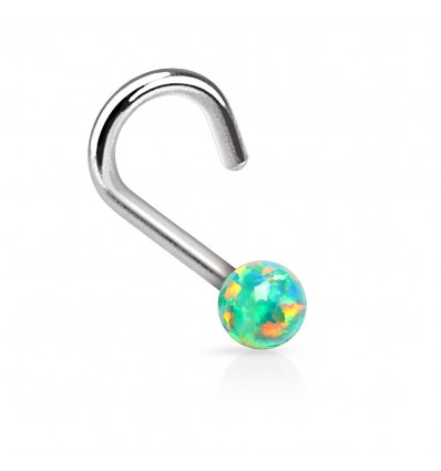 Nesepiercing med Opal