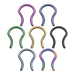 Septum Retainer - 1,2 mm Kirurgisk stål Multifarvet | Piercingfabrikken.dk