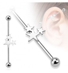 Industriell piercing med 3 stjerner