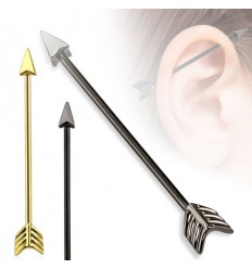 Farget industriell piercing med pil