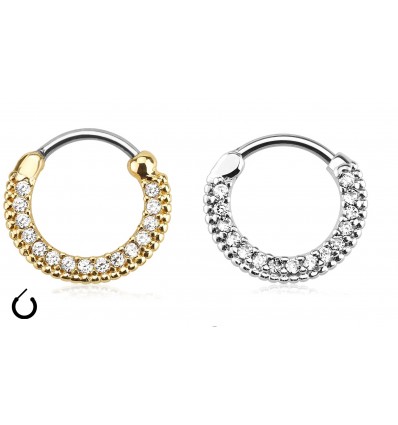 Septum Piercing med mange steiner