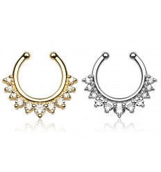 Fake Septum Piercing med 11 steiner