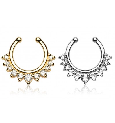 Fake Septum Piercing med 11 steiner