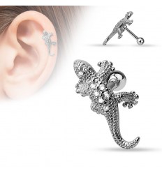 Straight Staff med Crystal Lizard