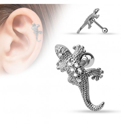 Straight Staff med Crystal Lizard