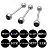 Tungepiercing med Frekke ord