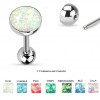 Tungepiercing med Syntetisk Mica Opal