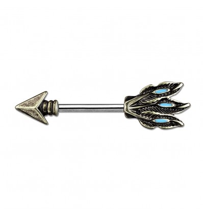 Brystpiercing med Tribal Arrow