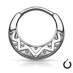Septum Piercing med Takket Mønster - Daith Piercing - Kirurgisk stål 316L - Septum Piercing | Piercingfabrikken.dk