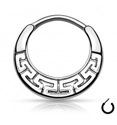 Septum Piercing med Tribal Mønster