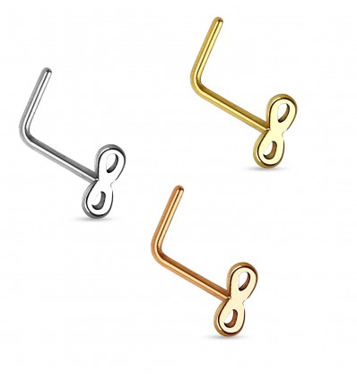 Nesepiercing med Infinity Sign