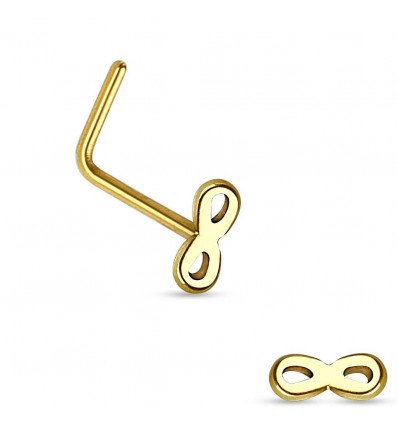 Nesepiercing med Infinity Sign