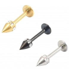 Labret med Krystal Spike