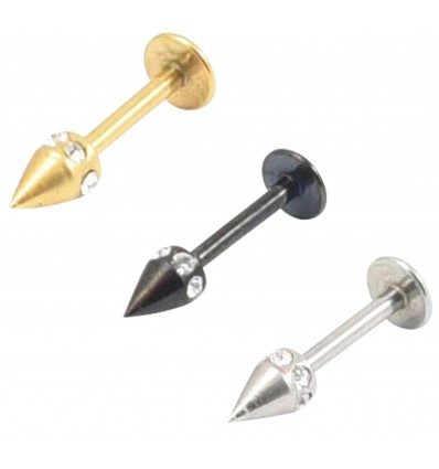 Labret med Krystal Spike