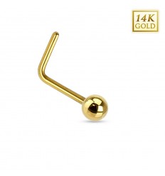 Nesepiercing i 14 karat gull