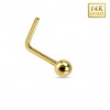 Nesepiercing i 14 karat gull