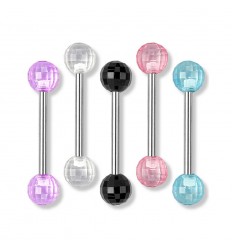Tungepiercing med Discoballer
