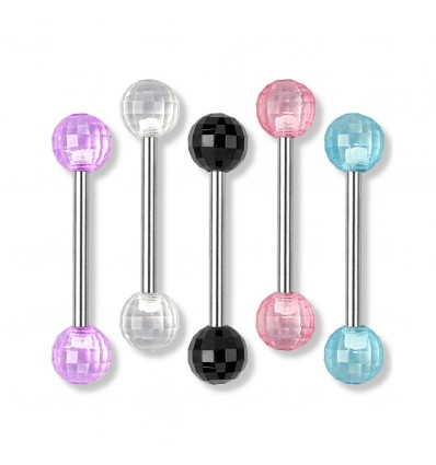 Tungepiercing med Discoballer