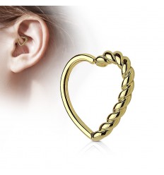 Daith-smykker med vridd hjerte