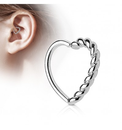 Daith-smykker med vridd hjerte