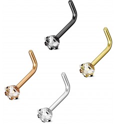 Nesepiercing med Clear Crystal Star