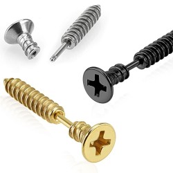 Piercing Skrue - 1,2 mm Kirurgisk stål Sort | Piercingfabrikken.dk