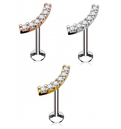 Labret med buet krystallstav