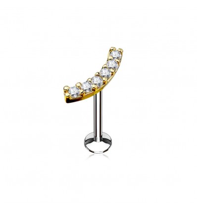 Labret med buet krystallstav