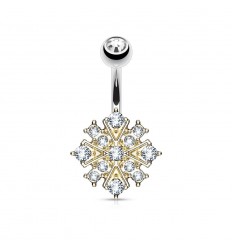 Navlepiercing med Starburst Flower