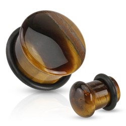 Brun Opalite Plug - Stretch Øreringe - Opalite Sten - Stretching | Piercingfabrikken.dk