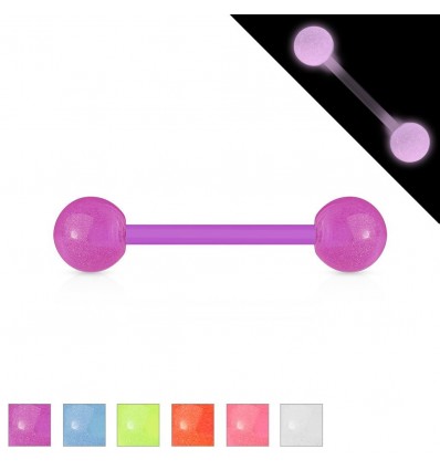 Lysende tungepiercing