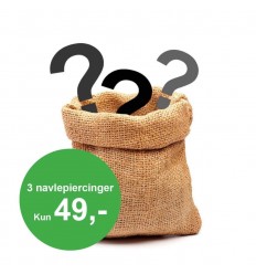 Pakke med 3 navlepiercinger