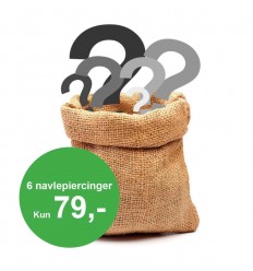 6 stk navlepiercinger for 79 kr