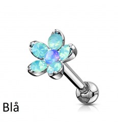 Lige Stav med Opalite Blomst