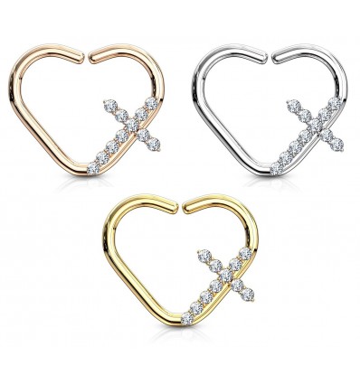 Daith Smykke med Hjerte og Kors
