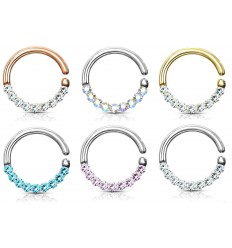 Endeløs ring med 9 steiner