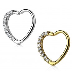 Daith-smykker med krystallhjerte