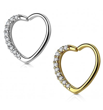 Daith-smykker med krystallhjerte
