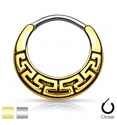 Septum Piercing med Tribal Mønster