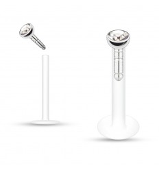 Labret i PTFE med liten stein