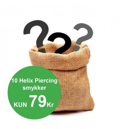 Pakke med 10 forskjellige Helix-smykker