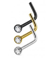 Nesepiercing med stein