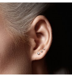 Push In Labret med rund stein