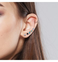 Labret med Semi Ægte Sten
