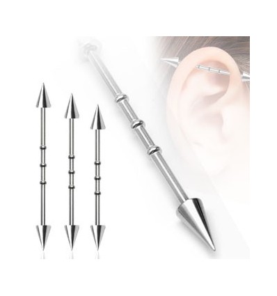 Industriell piercing med pigger og 3 sirkler